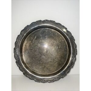 Vintage Oneida Silverplate‎ Platter (12.5 in) - Rose Pattern